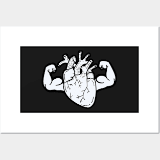 Heart with big muscles Posters and Art